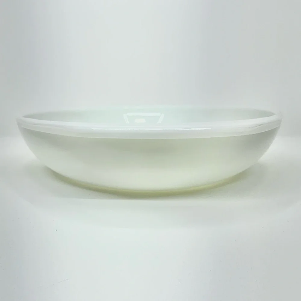 PYREX Vintage 1.5 Qt Milk Glass Divided Oval Baking Dish #1063 USA 14